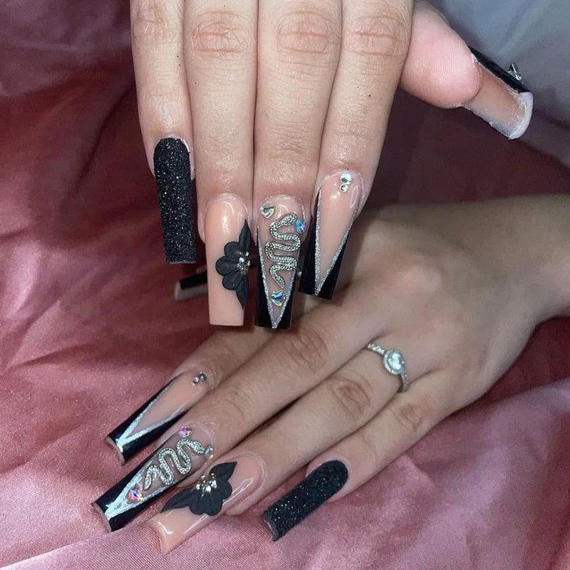 Hot Selling Manufacturer Custom Design Nails Long Ballerina Impress Press on Nails OEM Private Label Acrylic Women Nail
