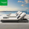 Modern Aluminum Daybed Outdoor Poolside Sun Lounger with UV Resistant Finish for Leisure Use in Hotels Villas & Swimming Pools