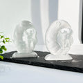 Wholesale New Arrived Natural Selenite Carvings Crystal Crafts Nine-tailed Fox Healing Stone Animals for Gift