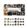 Guanfeng #633 12mm Jacket Coat Four Parts Rose Gold Metal Round Snap on Button Snap Fastener Kit Brass Manual Snap Button