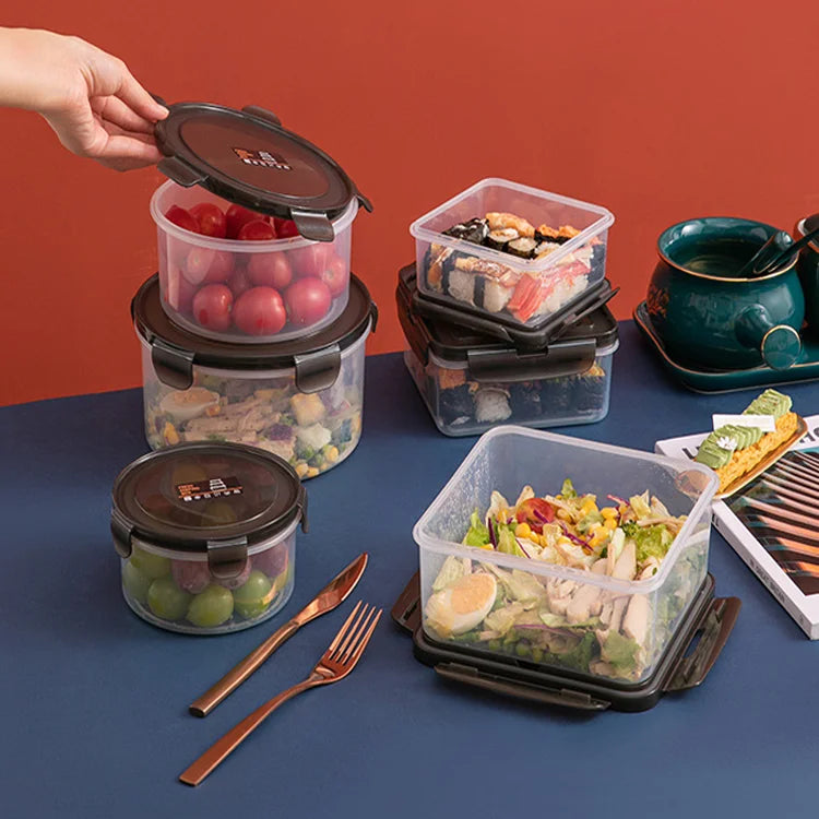 Microwaveable Clear Food Storage Box Plastic Food Container Storage Box for Kitchen