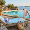 Custom Logo 100% Turkish Cotton Beach Towel Quick Dry Striped Peshtemal Bath Towel with Fringes for Travel Resort