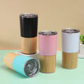20oz Double-Layer Vacuum Bamboo Thermo Fancy Coffee Cups New Products