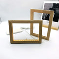 Modern Wooden LED Table Lamp with Night Light USB Powered Dimmable Square Design for Bedroom Desk Decoration