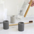 Eco Friendly Modern Daily Use Bathroom Quick Dry Water Absorbent Diatomite Standing Toothbrush Holder Organizer GREY/KHAKI/BEIGE