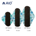 Eco Friendly Reusable High Absorbent Bamboo Charcoal Mama Sanitary Napkins Washable Menstrual Cloth Pads