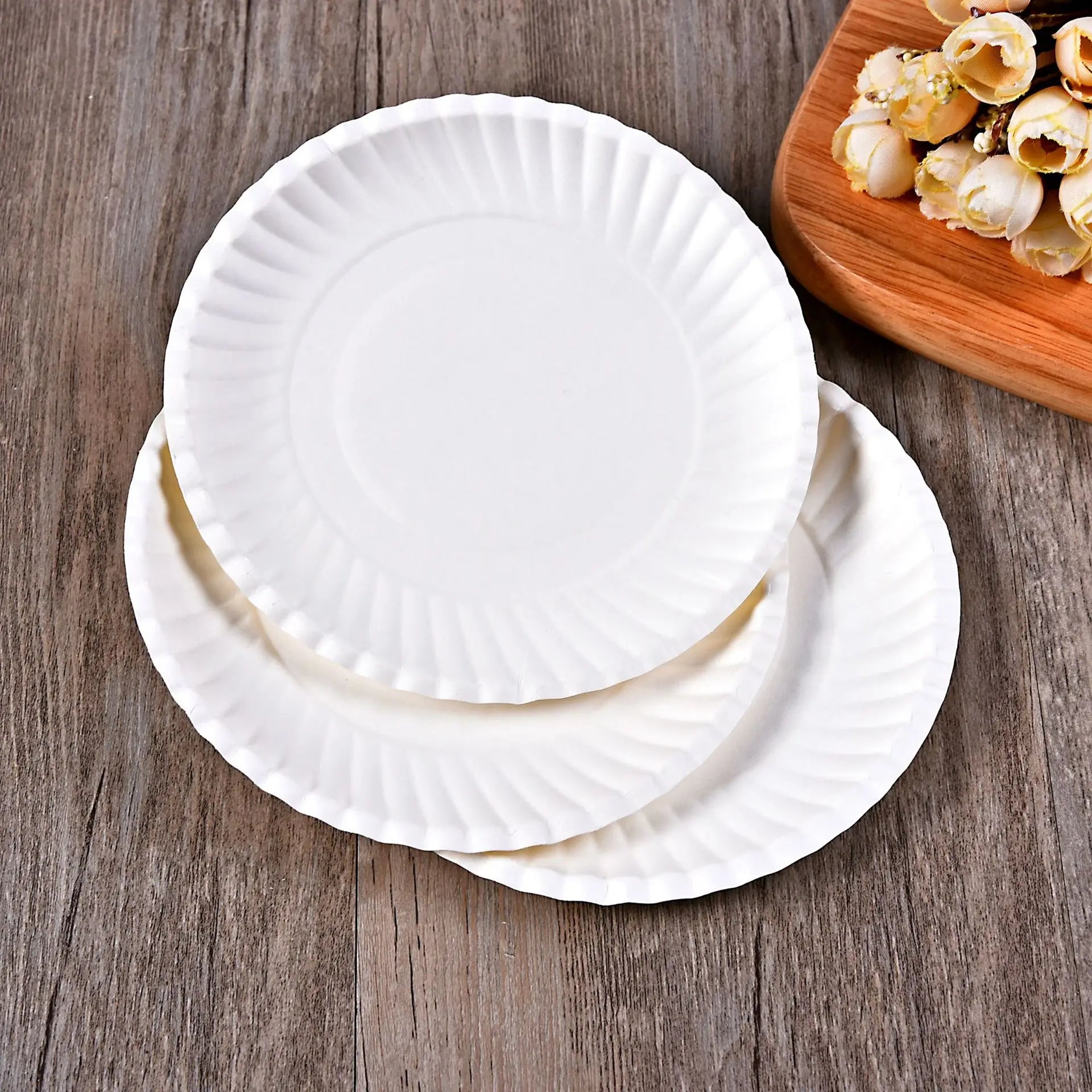 Eco-friendly Biodegradable Everyday Disposable Plates 9" Paper Plate Bulk 9-Inch Paper Plates Uncoated