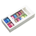 Wholesale Macaron Box Transparent Window Kraft Paper Dessert Baking Biscuit Packaging Macaron Drawer Box for Dessert