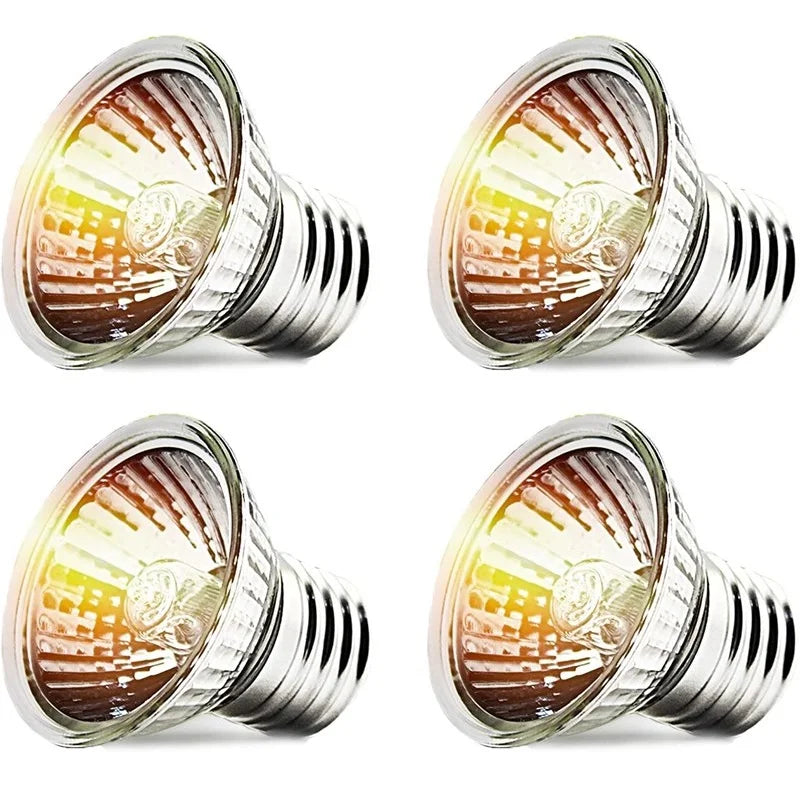 25W 50W 75W Halogen Heating Lamp Bulb UVA UVB 3.0 Reptile Full Spectrum Turtle Basking Light Lamp