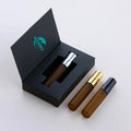 Free Sample Fine Mist Perfume Atomizer 5ml Small Refill Brown Glass Spray Perfume Bottles With Aluminum Golden Silver Black Cap
