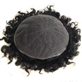 Hot Sell Top 15mm Wave Wet Jerry Curl Natural Human Hair Kinky Curly Wig for Black Men Man Weave Units