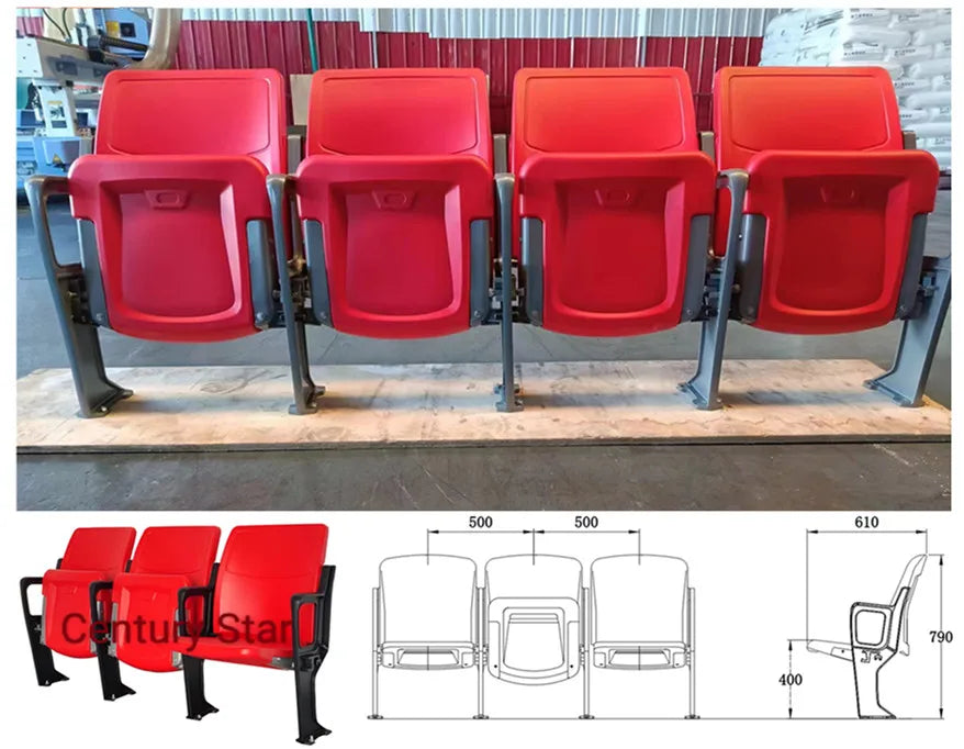 Aluminum Alloy Bracket Temporary Bench for Stadium and Basketball Court Seats