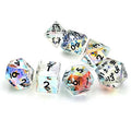 RPG Custom Gemstone Polyhedral Dice Set for DND Games