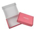 Pink Recyclable Corrugated Board Custom Logo Embossing Matt Lamination Packaging Boxes for Cosmetic Gift Shoes Folding Mailers