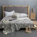 Wholesale Bohemia Style Tassel for Baby Adult Soft 100% Cotton Knitted Throw Blanket Lls MegaBDM