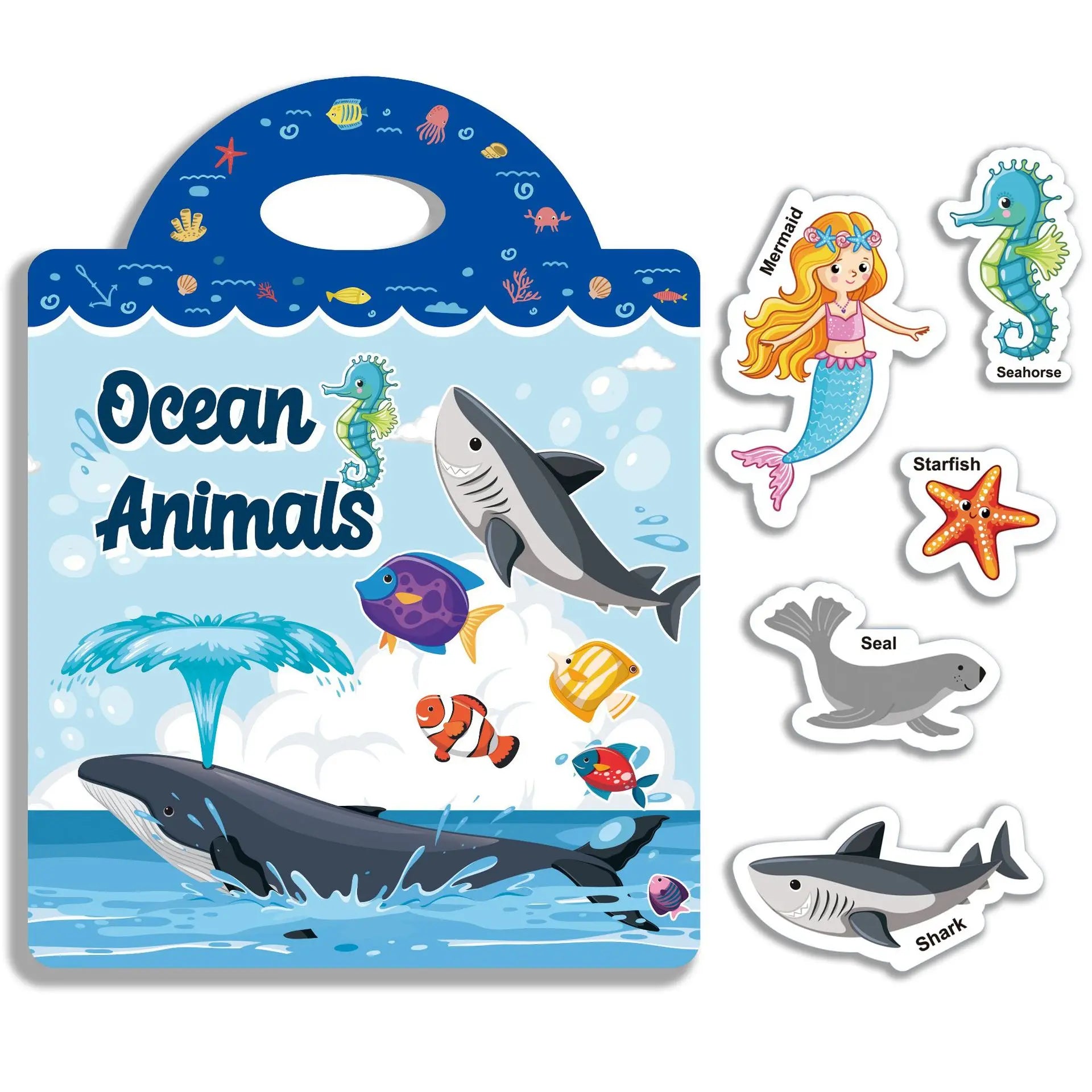 Reusable Sticker Book - 4 Sets Sticker Pads - Animals Dinosaurs Space Vehicles Removable Stickers for Kids Fashion Activity