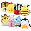 Unisex 3D Animal Cartoon Plush Backpack for Kindergarten Pre-School Zipper Closure Polyester Lining Fashionable Kids School Bag