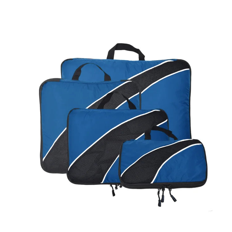 EVERCREDIT 4-Piece Compression Packing Cubes Various Sizes Nylon Duffle Bag Fashion Zipper Closure Travel Luggage Organizers