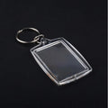 Custom Printed Logo Clear Acrylic Photo Frame Insert Keychain Wholesale Transparent Plastic Acryl Advertising Pendant Keyring