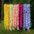 V070 Supplier Wholesale Artificial Flower Vine Decorative Silk Flowers Wisteria Hanging for Home Wedding Flowers Decor