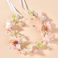 2022 New Style Bride Headband Fashion Gold Butterfly Flower Headband Garland for Brides Wedding Hair Accessories