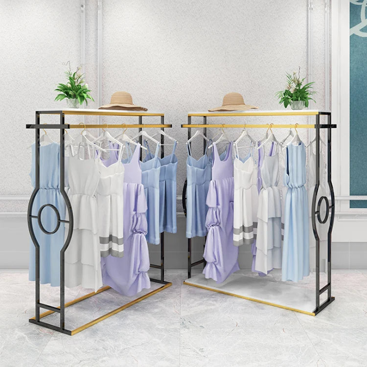 Boutique Clothing Store Display Stand Decoration Metal Rack for Clothes Shop