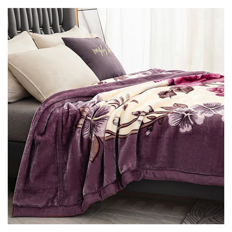 According Customer Require Multi-Purpose Modern Minimalist Design Raschel Blanket