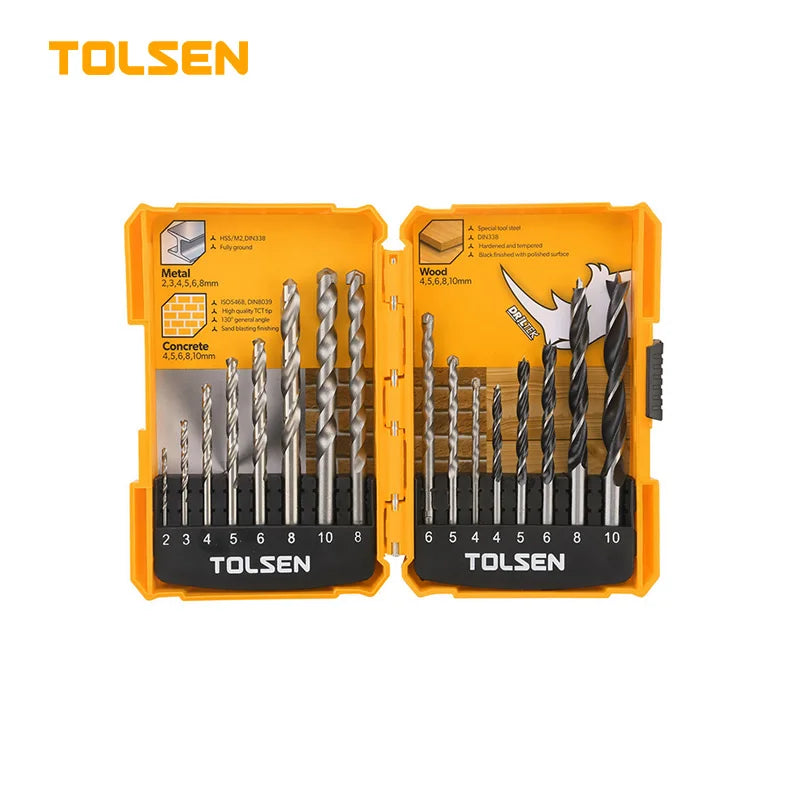 TOLSEN 75628 Hss 16pcs Micro Mini Drill Bits Set