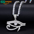 Dropshipping High Quality Nickel-free 925 Sterling Silver VVS Moissanite Diamond Evil Eye Pendant With Chain