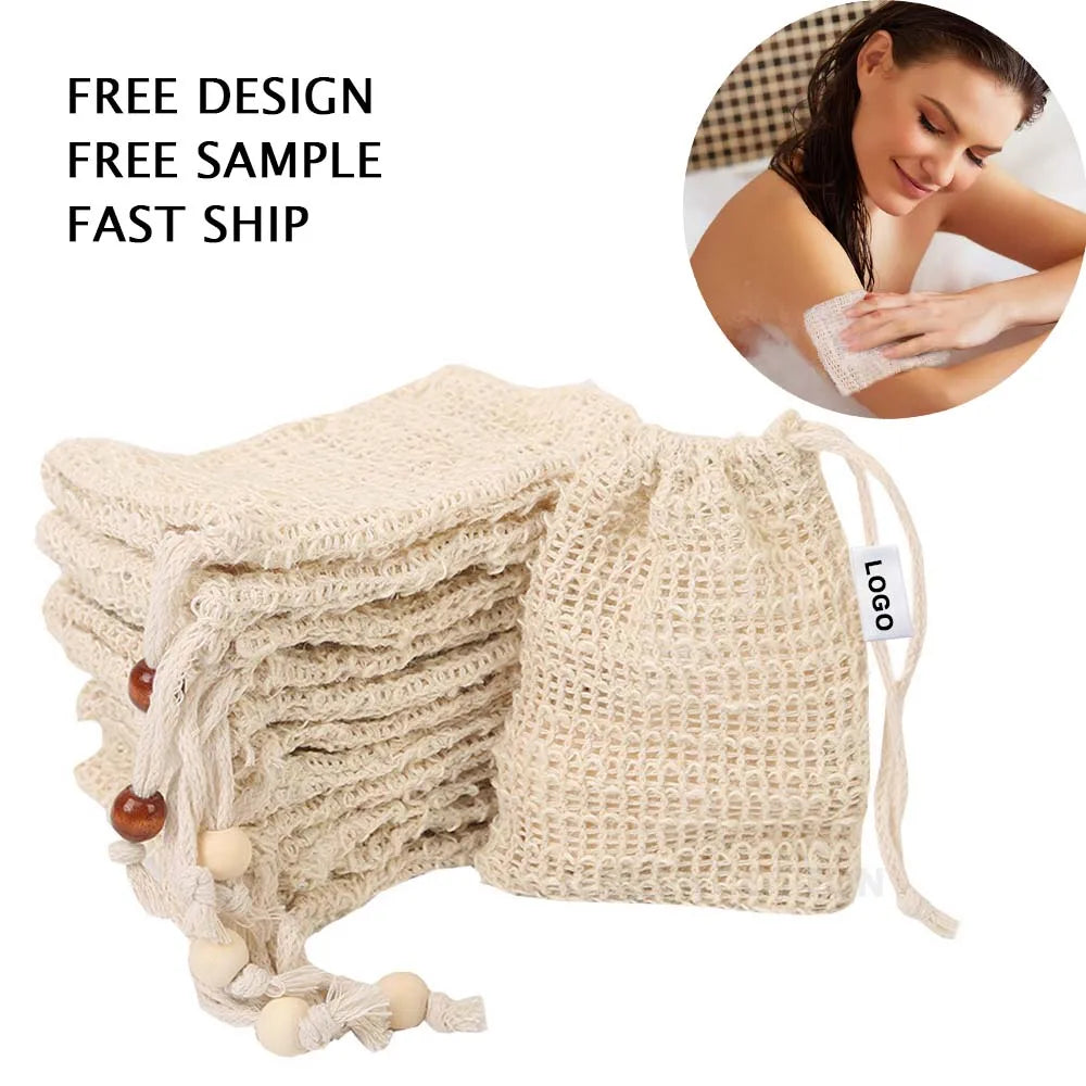 Custom Logo Soap Lather Bag Soap Storage Bag Wash Face Cleansing Foam Net Home Use Soap Lather Soap Exfoliating Soap Bag