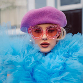 7403 Oversized Cat Eye Pink Sunglasses Glasses for Women Mens Shades Luxury Fashion Party Sun Glasses UV400 Y2K Sunglasses 2025