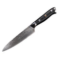 Damascus VG-10 Steel 67 Layers Kitchen Steak Knife Set 5 Inch Serrated Steak Knife with G10 Handle