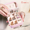 E457 Women Girls Organizer Earring Ear Stud PU Leather Portable Jewel Case Jewellery Packaging Gift Boxes Travel Jewelry Box