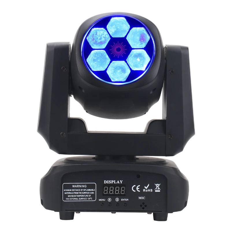 6pcs Bee Eyes Moving Head Light Mini Laser Light Small Stage Light
