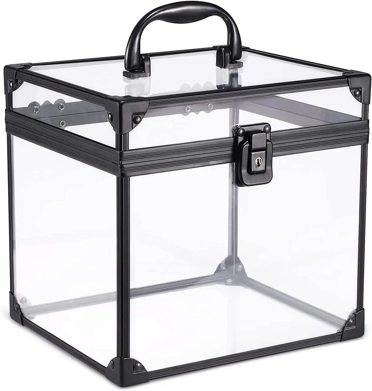 Vanity Case Makeup Organizer Box 4 Trays with Keys for Open Storage Box Cosmetic Bags Fashion Large Capacity