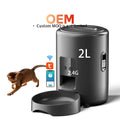 2L TuYa APP Automatic Pet Feeder Button Version Auto Cat Food Dispenser Suitable for Cat and Dog Remote Feeding Camping Outdoor