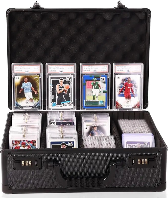 4 Row Graded Card Storage Box Trading Sports Card Case for BGS FGS & SGC Baseball Card Storage Case