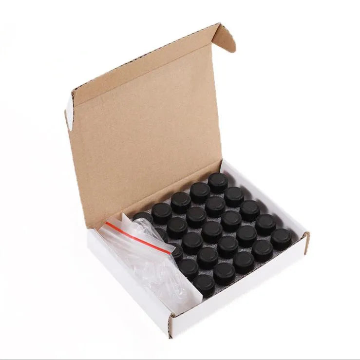 Hot Sales 25pcs/box 1ml 2ml Amber Small Sample Essential Oil Glass Bottle/vial