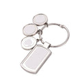 High Precision Quality Diy Custom Sublimation Blank Metal Key Chain With Stainless Steel Key Ring