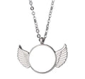 2024 Valentine's Day Romantic Sublimation Jewelry Alloy Link Chain Pendant with Wing for Couples-DIY Gift Option
