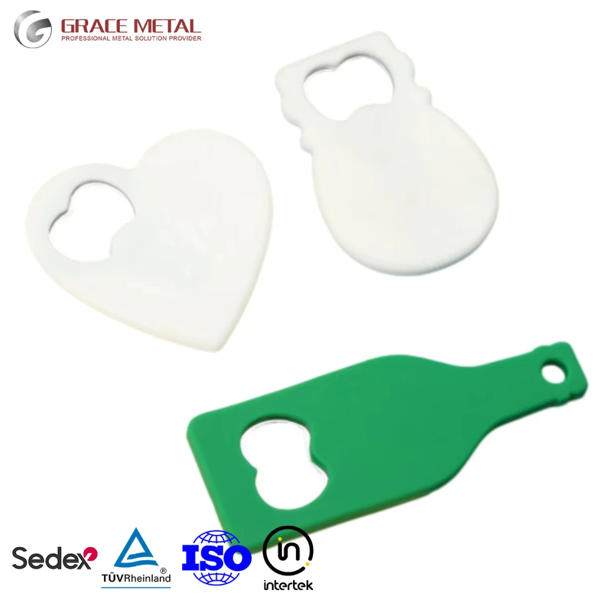 Personalized Souvenir  Heart Shape Custom Bottle Opener Printed Laser Engraved Logo Card Bottle Opener