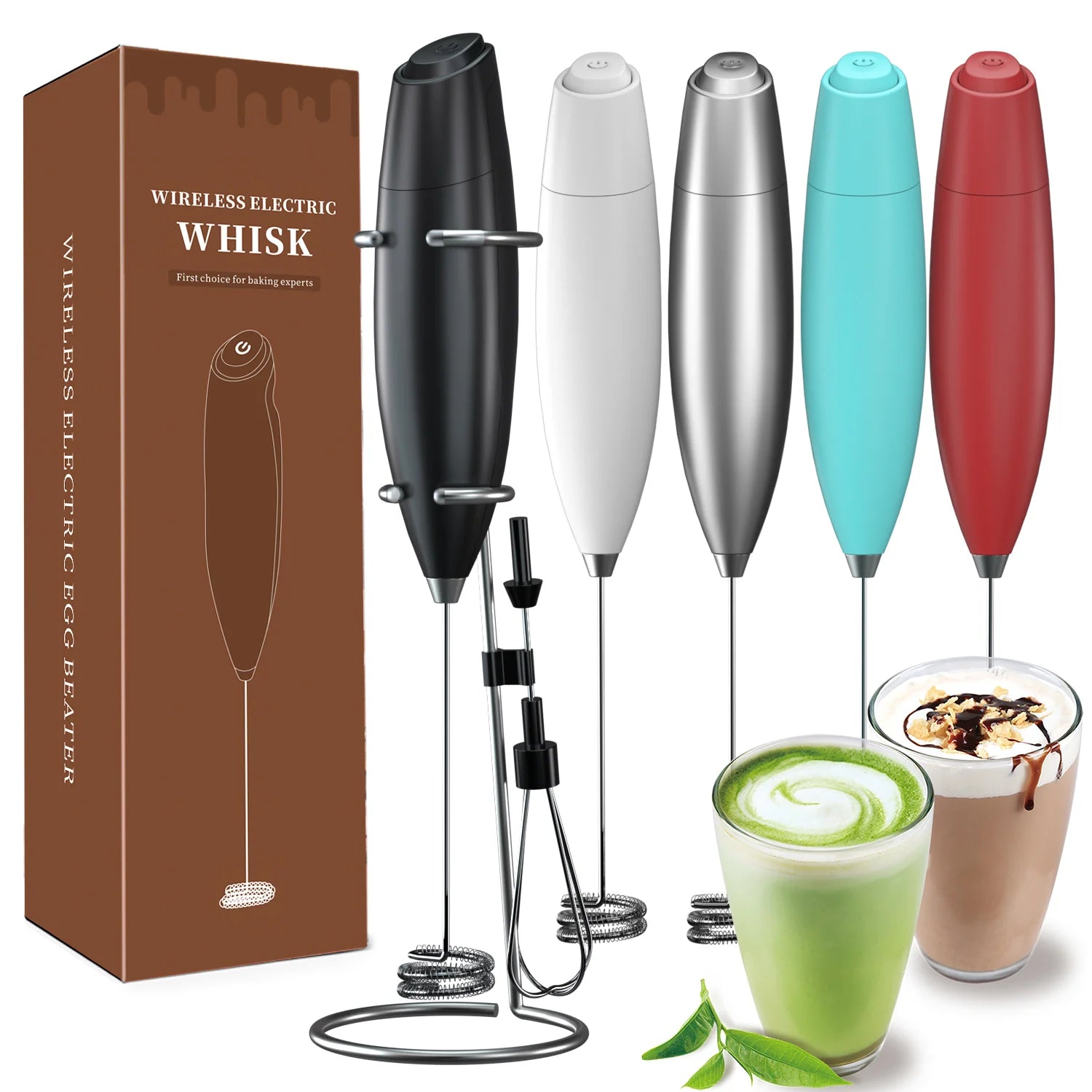 Hot Selling Milk Frother Handheld Milk Frother Battery Powered Electric Milk Frother With Stand