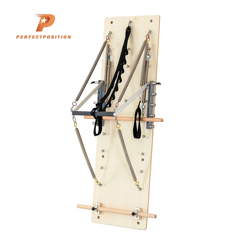 Hot Selling Adjustable Maple Wood Wall Mounted Tower Unit Trainer Springboard Board for Pilates Studio Pilates Wall Unit Spring