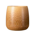 2024 Handmade Custom Round Bamboo Cup Eco-Friendly Reusable Wood Cup with Vintage Chinese Design for Drinking or Gift