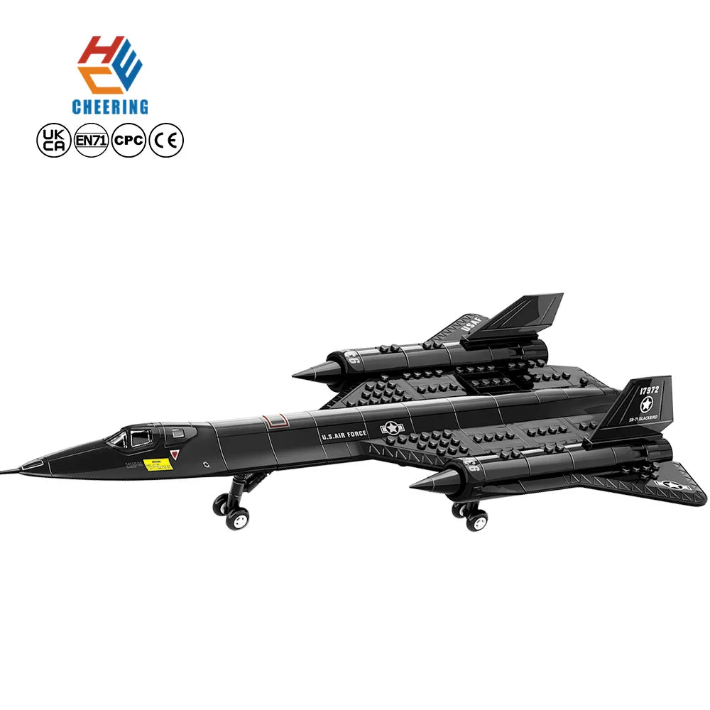 Wange 4005 SR-71 BLACKBIRD Creative Block Bricks Model 183pcs Small Particle Kids Educational Assembly Building Block Toy Set
