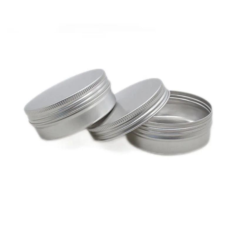 70ml 70g 2.5oz Food Grade Aluminum Tins & Cans Threaded Screw Top Airtight for Seeds Corn Tea Flowers Jewelry Storage