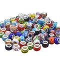 100PCS/Lot  Large Hole Crystal Glass Beads Charms Fit Handmade DIY Bracelets Necklaces for Women Men Jewelry Murano