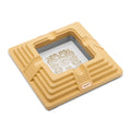 CIGARLOONG Custom Logo Classic Luxury Cigar Ashtray Metal Square Design Four Slots