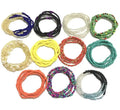 Hicarer Neon Elastic Waist Beads 6 Pieces Belly Beads Colorful Body Chain African Waist Belly Chain Bikini Necklace Bracelet Ank