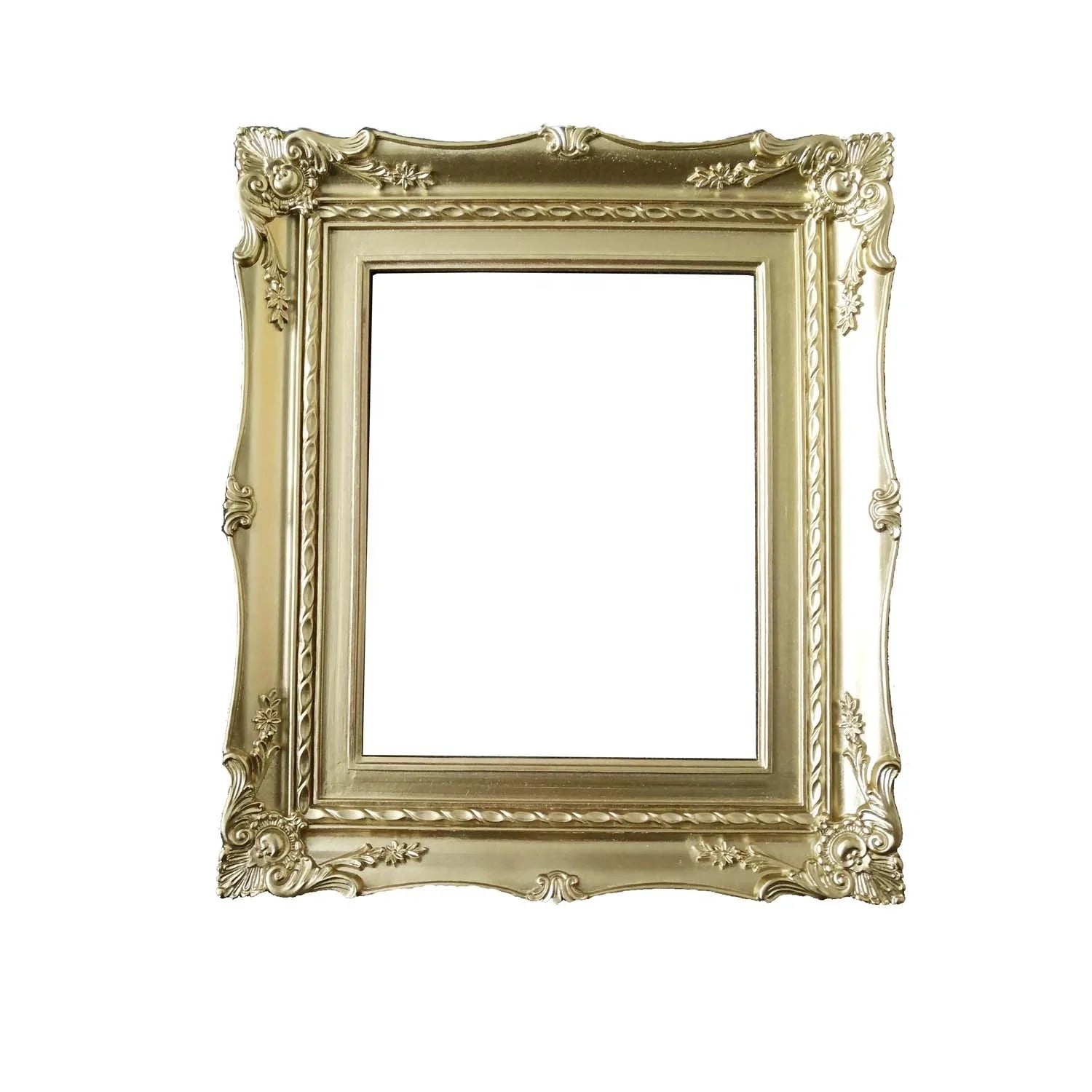 Light Gold Vintage Baroque Handmade 8 X 10 Inch Resin Photo Frame with Letterpress Printing for All the Family